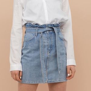 H&M Denim tie skirt